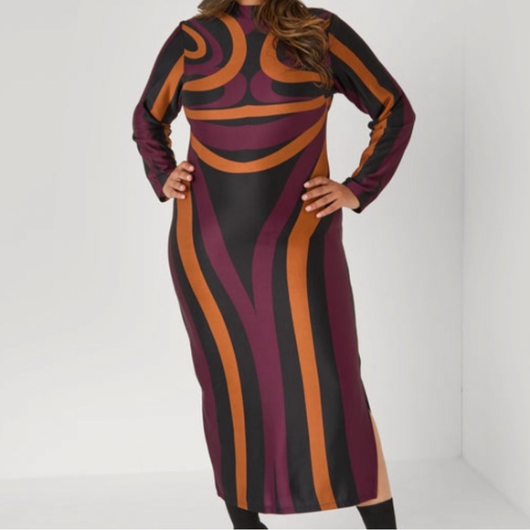 Ashley Stewart Contemporary Long Sleeve Dress - Picture 6 of 6